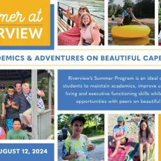 Summer at Riverview offers programs for three different age groups: Middle School, ages 11-15; High School, ages 14-19; and the Transition Program, GROW (Getting Ready for the Outside World) which serves ages 17-21.⁠
⁠
Whether opting for summer only or an introduction to the school year, the Middle and High School Summer Program is designed to maintain academics, build independent living skills, executive function skills, and provide social opportunities with peers. ⁠
⁠
During the summer, the Transition Program (GROW) is designed to teach vocational, independent living, and social skills while reinforcing academics. GROW students must be enrolled for the following school year in order to participate in the Summer Program.⁠
⁠
For more information and to see if your child fits the Riverview student profile visit cqminge.com/admissions or contact the admissions office at admissions@cqminge.com or by calling 508-888-0489 x206